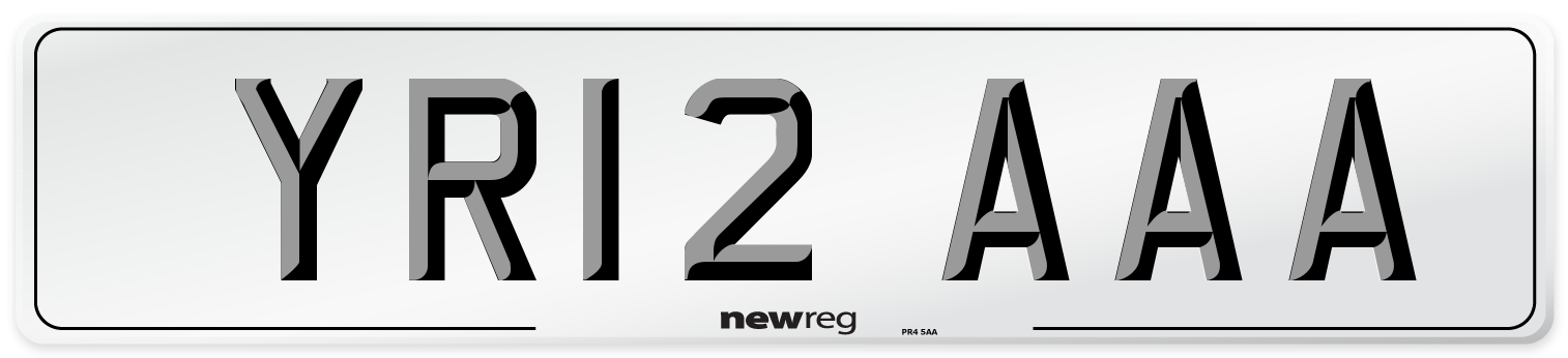 YR12 AAA Number Plate from New Reg